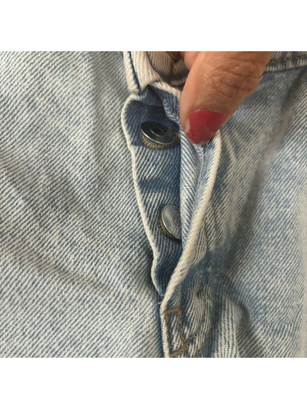 Wild Fable Bermuda Shorts Size 0 Asymmetrical Crossover Waist Light Wash Denim - Picture 8 of 11